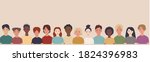 collection of portraits people... | Shutterstock .eps vector #1824396983