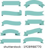big set mint ribbon isolated... | Shutterstock .eps vector #1928988770