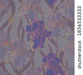 Seamless Pattern Of Flowers And ...
