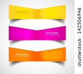 three colorful headers... | Shutterstock .eps vector #142506946