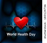 heart beats medical concept... | Shutterstock .eps vector #183124736