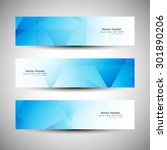 three blue business abstract... | Shutterstock .eps vector #301890206