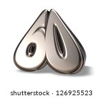 metal number sixty on white... | Shutterstock . vector #126925523