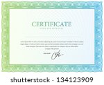 certificate. vector pattern... | Shutterstock .eps vector #134123909