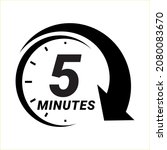 5 minute timer icons. sign for... | Shutterstock .eps vector #2080083670