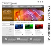 gray website template 960 grid. | Shutterstock .eps vector #90447529