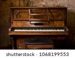 Old Wooden Piano Keys On Wooden ...