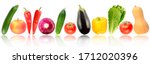 healthy fruits and vegetables... | Shutterstock . vector #1712020396