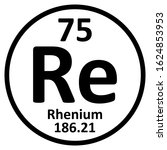 periodic table element rhenium... | Shutterstock .eps vector #1624853953