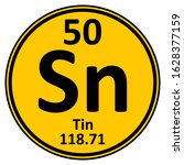 periodic table element tin icon ... | Shutterstock .eps vector #1628377159