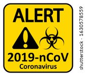 coronavirus danger sign on... | Shutterstock .eps vector #1630578559