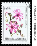 argentina   circa 1981  a stamp ... | Shutterstock . vector #97594079