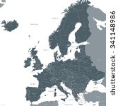 europe map vector | Shutterstock .eps vector #341148986