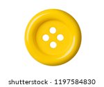 Yellow button isolated on white background