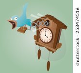 Funny Cuckoo Clock Illustration
