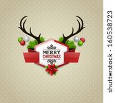 bright vector christmas... | Shutterstock .eps vector #160538723