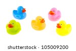 Rubber Ducks Isolated On A...