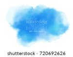 blue watercolor splotch | Shutterstock .eps vector #720692626