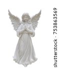 Angel Statues Isolated On White ...
