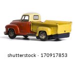 Old Orange Toy Truck