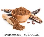 Ground Carob And Pods Isolated...