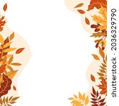 orange autumn leaves vector... | Shutterstock .eps vector #2036329790