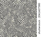 ink drawn twisted zebra pattern | Shutterstock . vector #2061607580