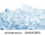 Ice Cubes  Isolated On A White...