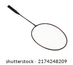 Badminton racket and shuttlecock isolated on white background