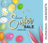 abstract easter sale template... | Shutterstock . vector #1663656076