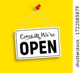 come in we are open sign ... | Shutterstock . vector #1722085879