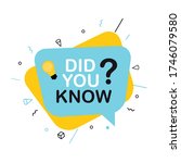 did you know interesting fact... | Shutterstock .eps vector #1746079580