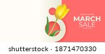 8 march sale banner with tulip... | Shutterstock .eps vector #1871470330