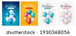 realistic 3d balloon birthday... | Shutterstock .eps vector #1930368056