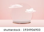 realistic 3d pedestal pink... | Shutterstock .eps vector #1934906903