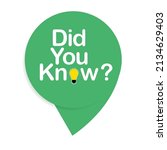 did you know interesting fact... | Shutterstock . vector #2134629403