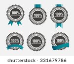  100  satisfaction retro label... | Shutterstock . vector #331679786