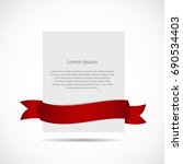 white blank card template with... | Shutterstock .eps vector #690534403