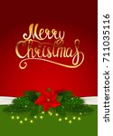 merry christmas and new year... | Shutterstock . vector #711035116