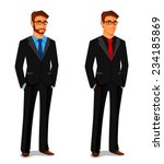 elegant young man in business... | Shutterstock .eps vector #234185869