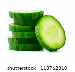 Sliced Cucumber In Stack...