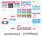 flat user interface vector set... | Shutterstock .eps vector #157998626