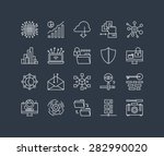 thin lines icons set of big... | Shutterstock .eps vector #282990020