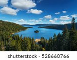 Lake Tahoe in famous California mountains - national park sierra nevada