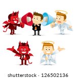 business angel   devil | Shutterstock .eps vector #126502136