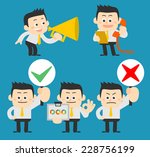 set of businessman | Shutterstock .eps vector #228756199