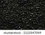 Texture Of Black Volcanic Sand...