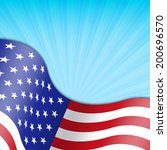 background with american flag | Shutterstock . vector #200696570