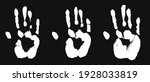 prints of a human hands set.... | Shutterstock .eps vector #1928033819