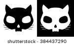 set of funny cat skulls...